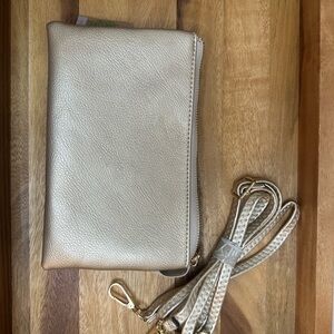 Chic Cream Leather Crossbody Bag
